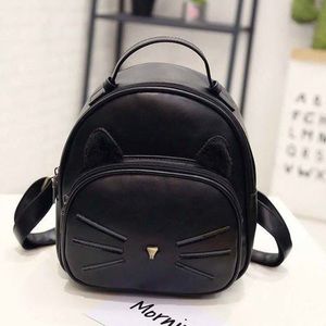 NEW! Super Cute Leather Kitty Cat Mini Backpack!